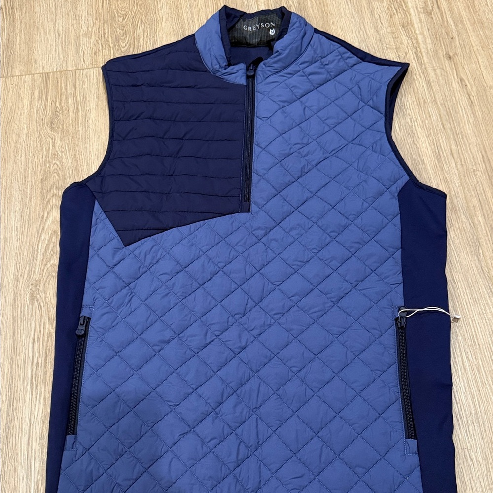 BNWOT Greyson Men's Two-Tone Quilted Vest Sz Medium